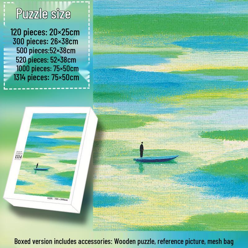 Sea of Freedom 1000-Piece Wooden Jigsaw Puzzle - Stress Relief Toy & Holiday Gift
