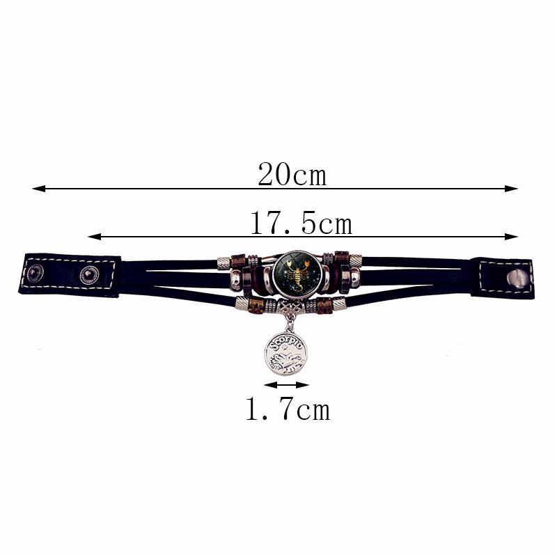 Luminous Constellation Leather Bracelet: Handmade Multilayer Beaded Jewelry for Men and Women