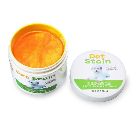 Haustierfarbe ohne Erhitzen Ungiftige Temporäre Haarfarbe Creme für Hunde Katzen Sichere Haut Seidige Lebendige Farben für Partys Fotos und Feiertage