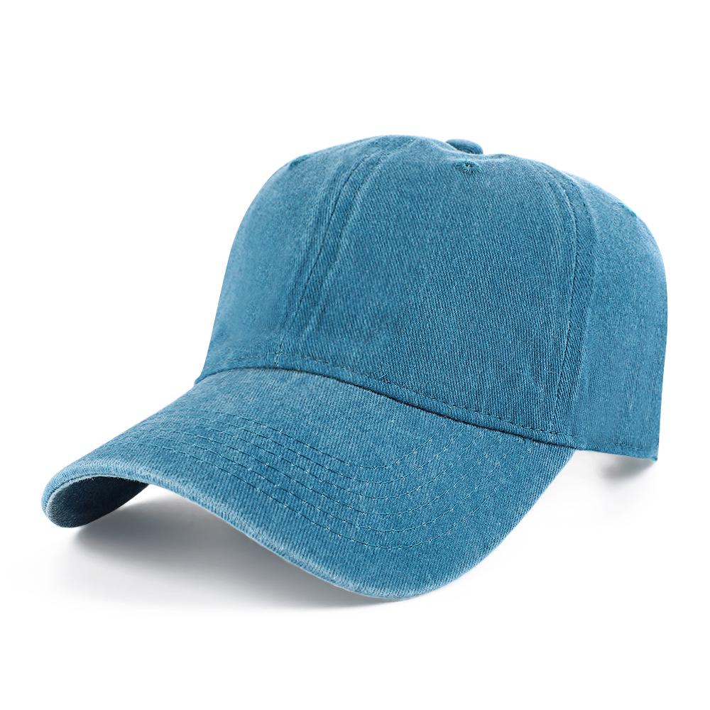 Gewaschene, verwaschene Baseballkappe aus Denim mit auffälligen Nähten, Sechs-Bahnen-Design, Schirmmützen-Stil zur DIY-Individualisierung – Perfekt für Sommer und Herbst.