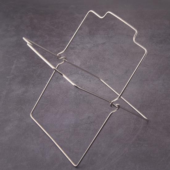 Stainless Steel Garbage Bag Holder Hanging Design Folding Structure Versatile Folding Waste Bin Stand No-installation Garbage Holder