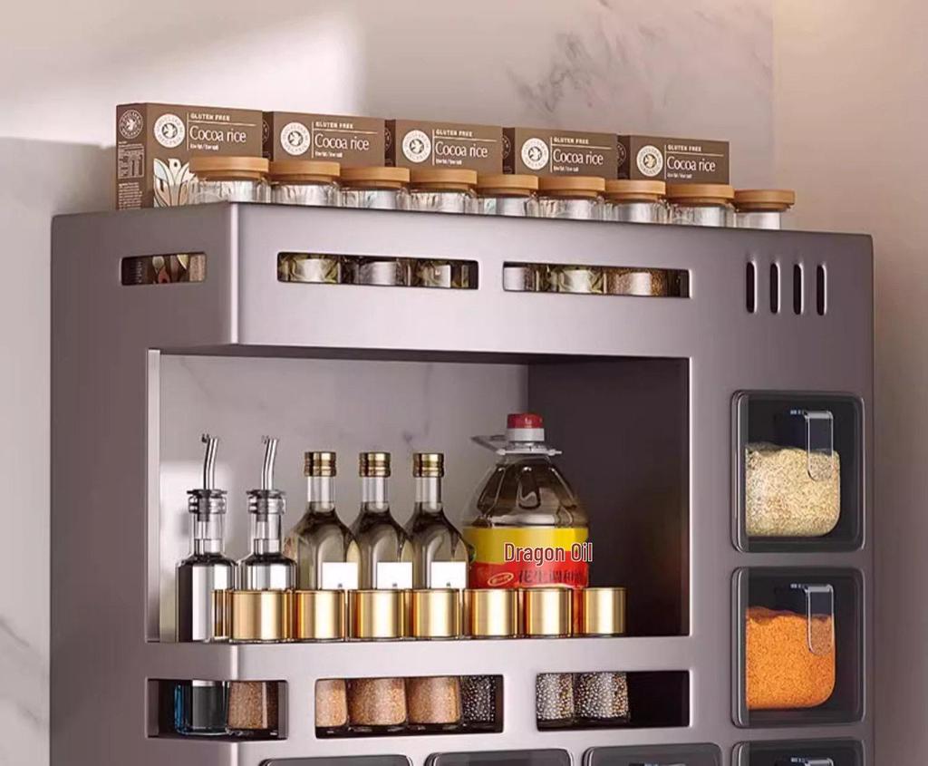 Wall-Mounted Kitchen Spice Rack & Seasoning Organizer