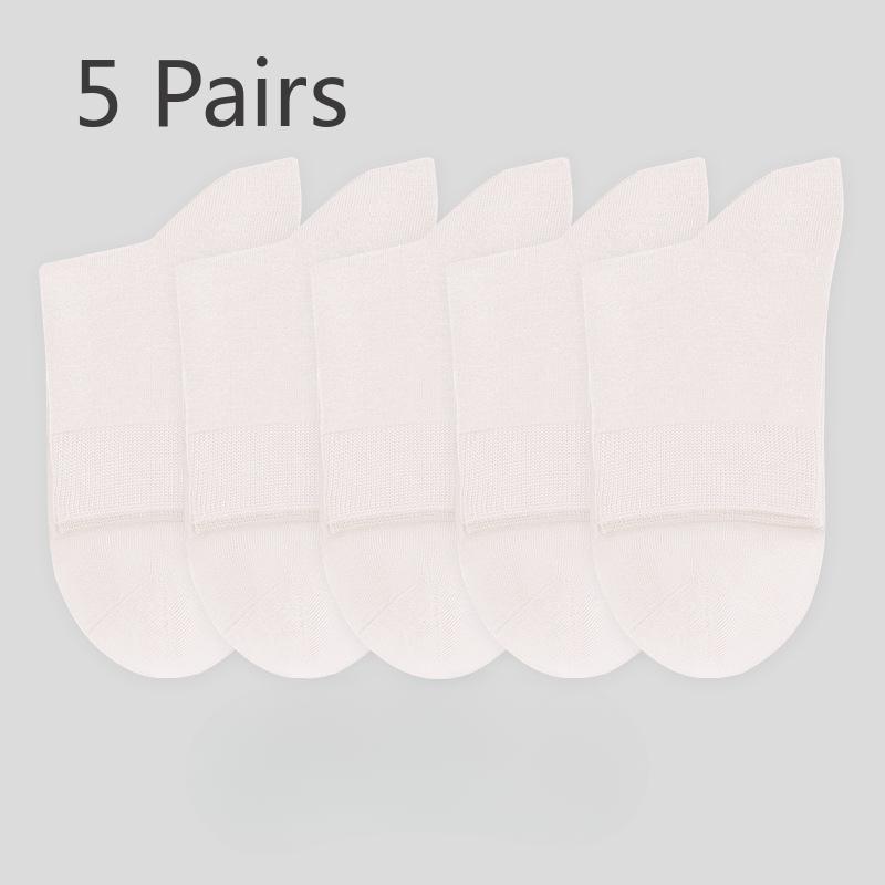 

5 пар хлопковых носков до середины икры для мужчин, антибактериальные и дезодорирующие 5 pairs белый