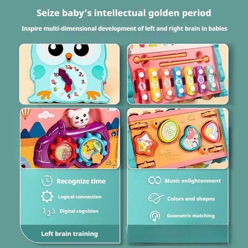 Infant and Toddler Enlightenment Toys, Hexahedron Multi-function, Whack-a-mole Puzzle, Parent-child Interaction, Banging, Fishing Toys