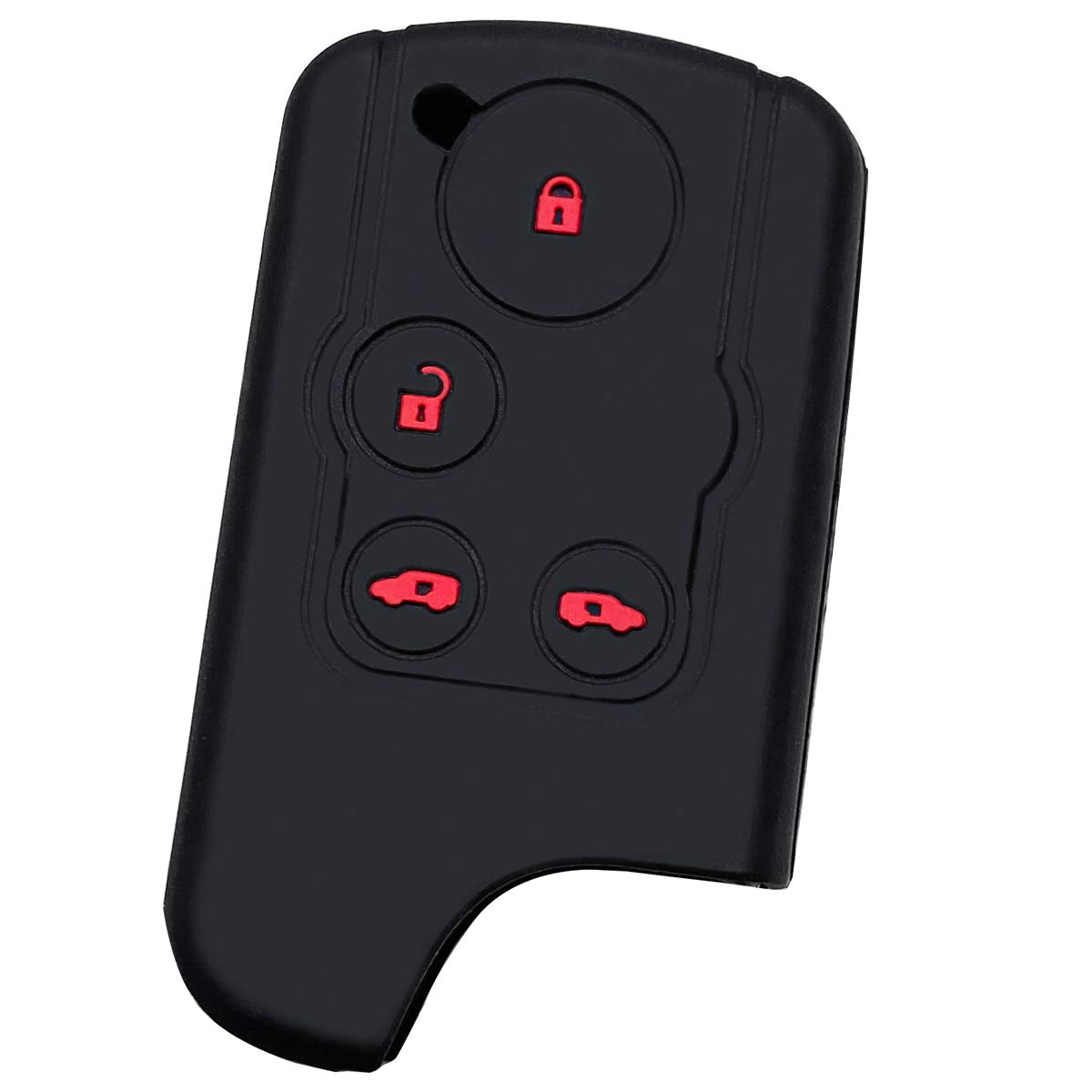 

[IKT] Silicone cover for smart keys for Honda cars 4 buttons black red / Freed / Elysion / etc. Designed specifically for the perfect size! Perfe