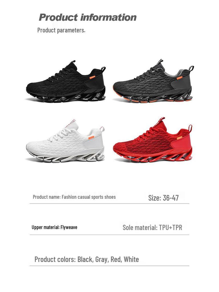 47 Large Flyknit Lace-up Men's Blade Running Shoes - Lightweight, Trendy, Casual Sports Footwear