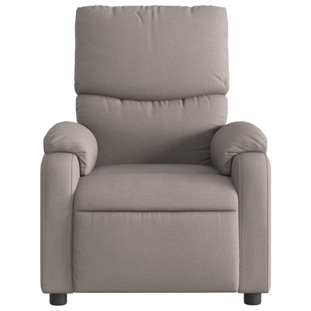 Electric Recliner Chair Taupe Fabric
