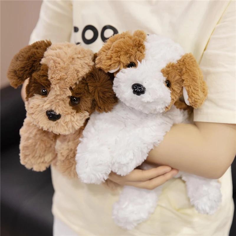 Super Cute Lying Baby Dog Plush Toy Creative Animal Puppy Dolls Stuffed Soft Pet Toys for Children Birthday Gift Room Decor