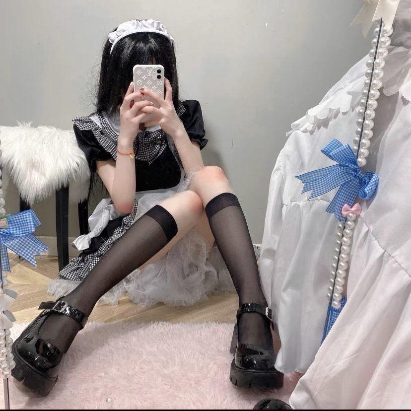 New spring and summer ultra-thin white stockings jk jacquard love stockings meat-through lace sexy pantyhose black silk