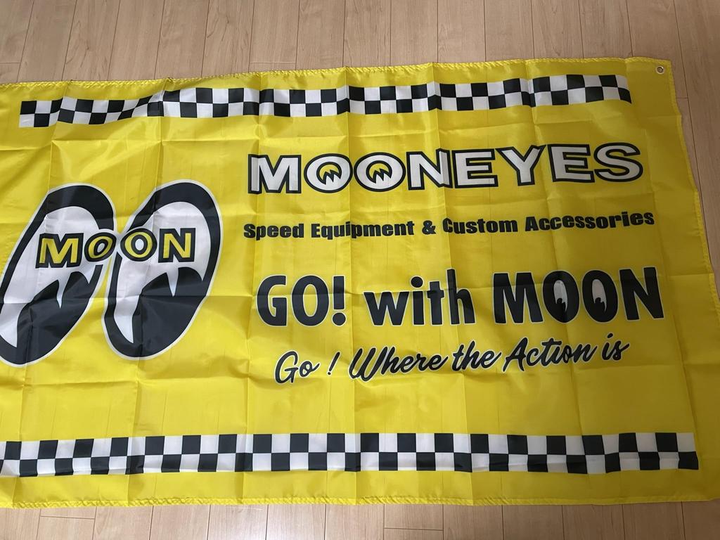 Moon Eyes Checkers 3" Extra Large Flag/Flag Banner, Approximately 59.1 x 35.4 inches (150