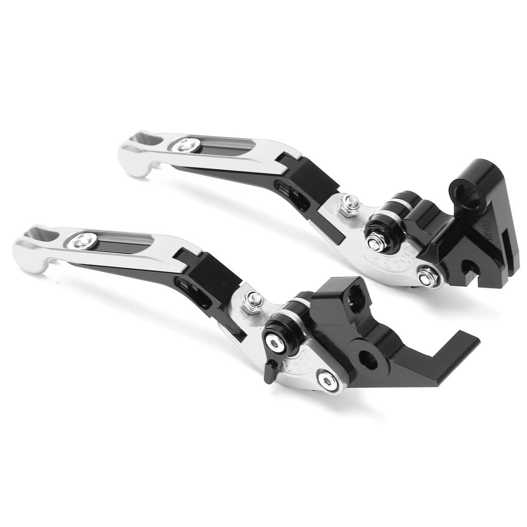 2pcs Motorcycle Brake Clutch Levers Adjustable CNC Aluminium Alloy Replacement for YAMAHA XJ6 DIVERSION 2009‑2015Silver