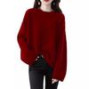 Autumn/Winter Women's Knitted Knitted Pullover Sweater Warm Loose and Slim Long Sleeve Top
