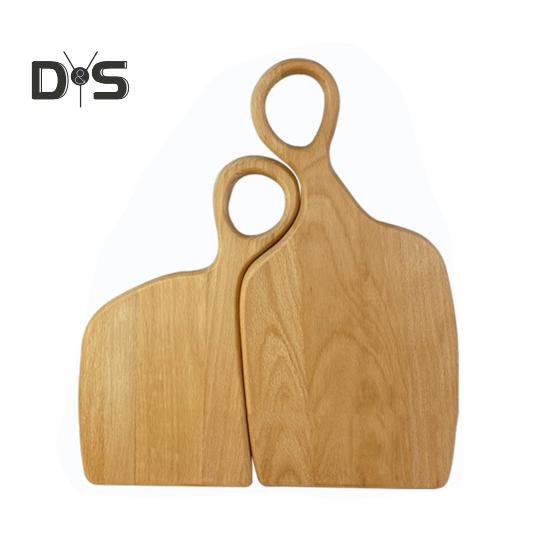 

2 шт. деревянная разделочная доска с ручкой для кухни многофункциональный поднос для сыра фруктов десертов доски для колбасных изделий декор обеденного стола жёлтый