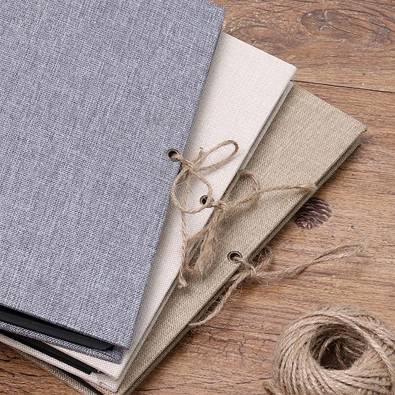 SelfAdhesive Large DIY Photo Book with Linen Cover 30 Page for Weddings Birthdays and Travel Journals