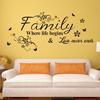 English Proverbs Flower Pattern Waterproof Self Decorative TV Background Wall Sticker