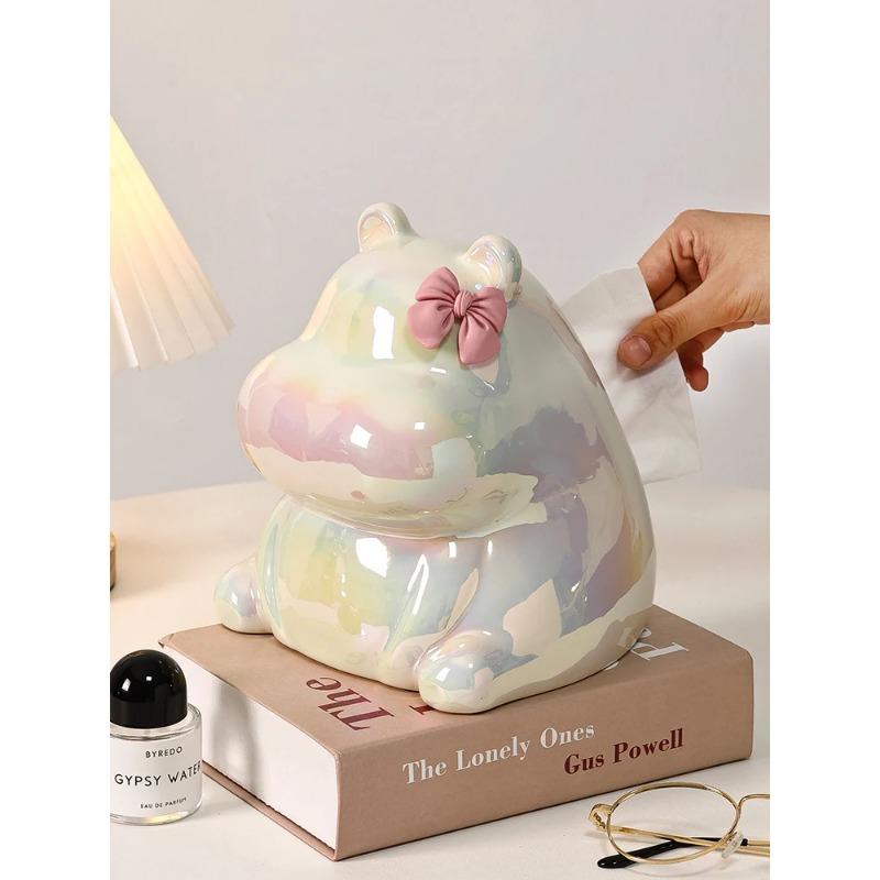 Ceramic Paper Box Creative High-end Light Luxury Home Living Room Coffee Table Advanced Sense High Appearance Level Tissue Box