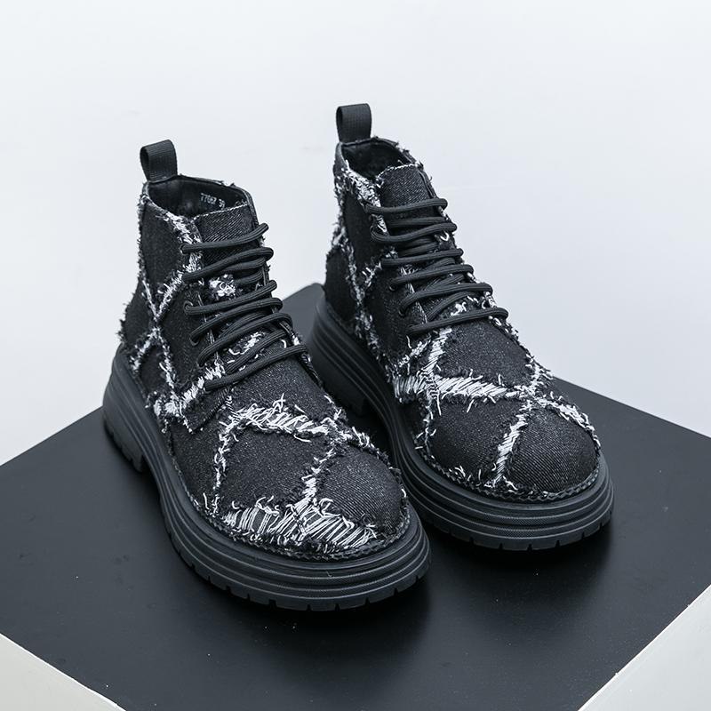 

20252025 new men s shoes platform Martin boots trendy youth casual short tooling boots men 45