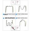 100x 0.8mm Staples Wave Shape for Car Bumper Welding Repairing Tools