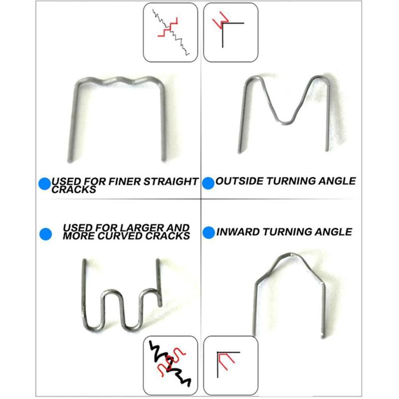 100x 0.8mm Staples Wave Shape for Car Bumper Welding Repairing Tools