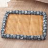 Square Summer Cooling Sleeping Dog Bed for Large Dog Cushion Spring Breathable Antislip Cat Bed Bamboo Cat Mat Pet Bed for Dog
