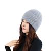 New Autumn and Winter Old Men's Hat for Women Knitted Versatile Warmth and Thickened Fashionable Wool Pot Hat Grandma Cold Hat