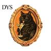 Halloween Refrigerator Magnets 1/6Pcs Oval Frame Fridge Magnet, Wooden Vintage Magnetic Decorations Kitchen Decoration Accessories, Party Favors