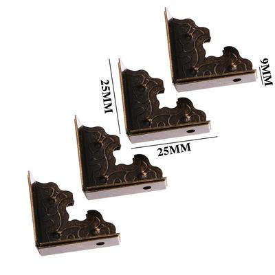 Antique Decorative Wooden Case Metal Crafts Corner Protector Corner Foot Corner Brackets for Furniture