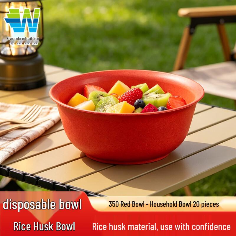 Eco-Friendly Biodegradable Rice Husk Disposable Bowl Set