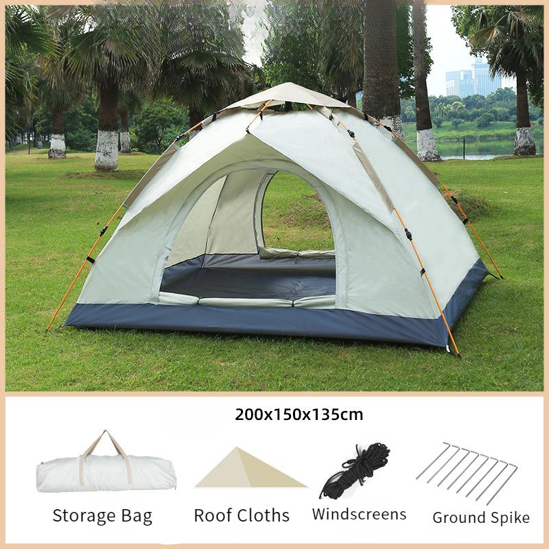 

Уличная автоматическая портативная складная палатка для кемпинга, пляжа, серебряного клеевого покрытия, утолщенная непромокаемая 200*150*135CM