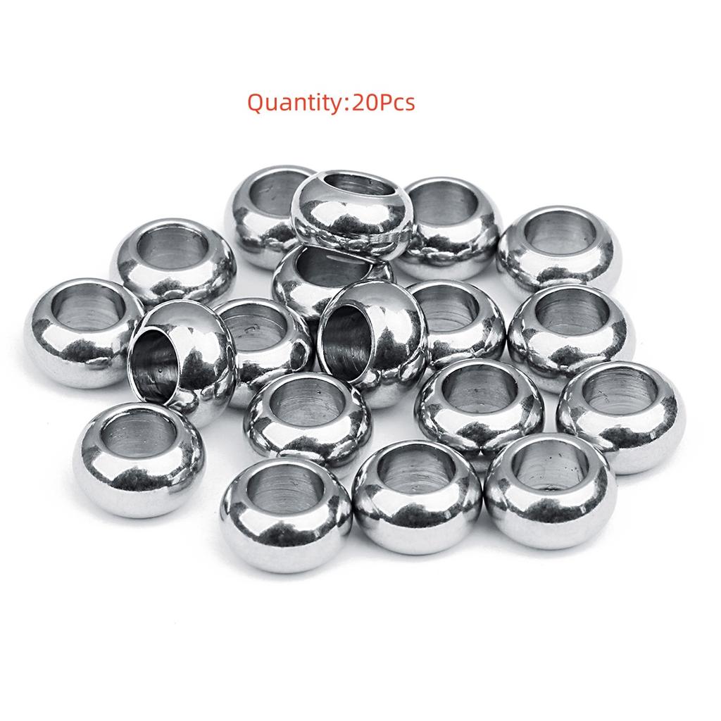 High Quality Stainless Steel Beads Square Round Wheel Shaped Loose Spaced Beads For DIY Charms Bracelet Jewelry Accessories