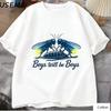 TShirt with Glow Insects Boys Will Be Boys Graphic Loose Streetwear Style Soft Breathable Fabric Classic Crew Neck