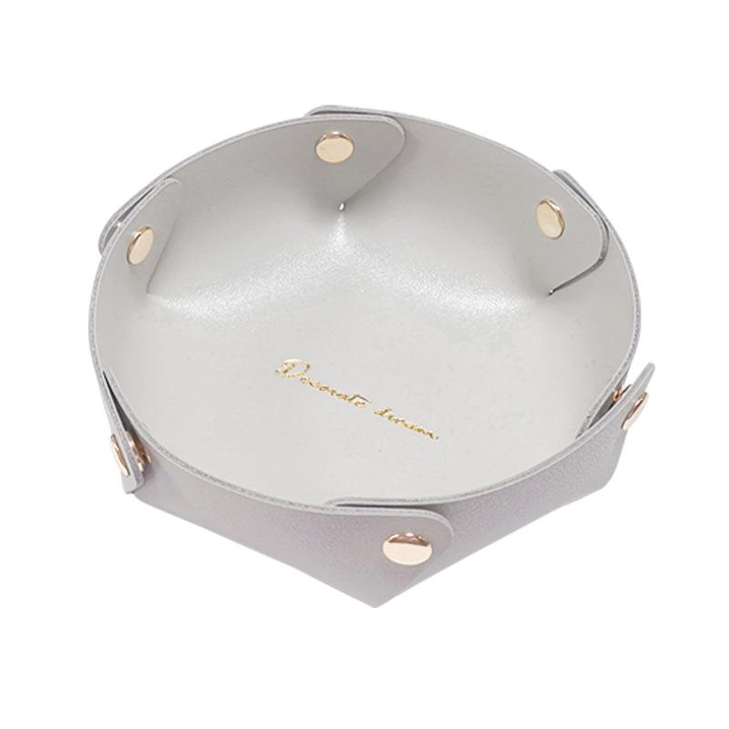 Tabletop Storage Tray PU Leather Key Cosmetics Storage Box Home Use Decoration Dice Tray Detachable Table Furniture Space-saving Objects Organizer