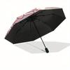 Hello Kitty,Cute Automatic Folding Umbrella-Simple 8-Rib Design, Bright Cartoon Pattern, Durable Iron Frame, Suitable For Travel, Outdoor, B