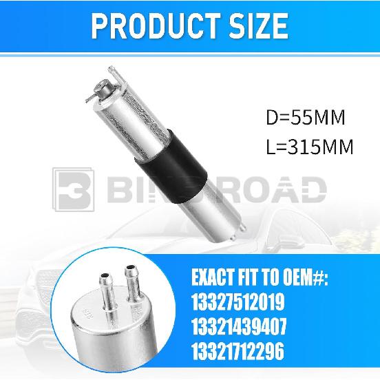 Fuel Filter with Pressure Regulator 13327512019 13321439407 13321712296 Compatible with BMW E46 320i 325i 325Ci 325xi 330i 330xi 330Ci Z3 E46 E36