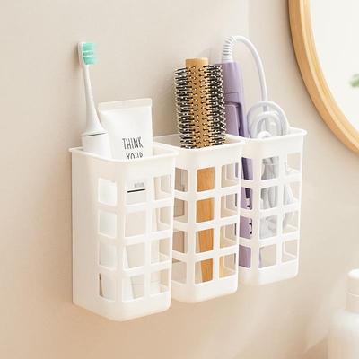 Punch-Free Wall-Mounted Hair Tool Storage Basket