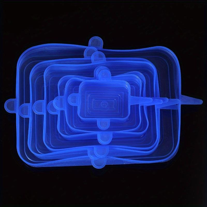 6-Piece Set of Silicone Lids, Fresh-Keeping Covers, Round Universal Sealing Bowl Lids, Leftover Food Plastic Wrap Covers