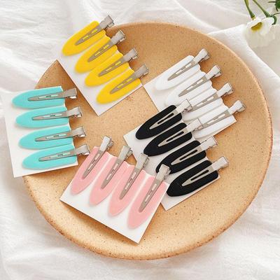 4 Pz/set Clip di Capelli Delle Donne Frangia Laterale Fix Frangia Barrette Strumenti di Trucco Femminile Delle Signore Delle Ragazze Copricapi Accessori Per Capelli Della Forcella