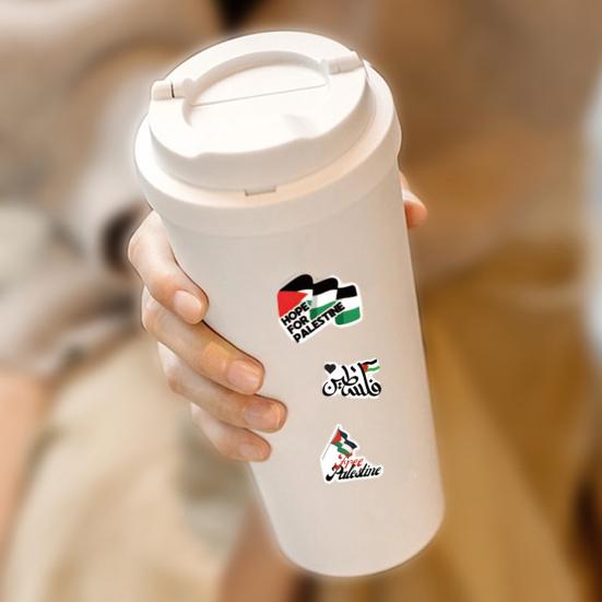 50Pcs Free Palestine Stickers Cool Waterproof Vinyl Decal for Adults Teens Kids Cartoon Graffiti Sticker for Water Bottle Bike Guitar