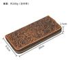 Men'S Crazy Horse Leather Wallet Retro Embossed Fashion Long Wallet Leather Zipper Clutch Multi-Card Mobile Phone Money