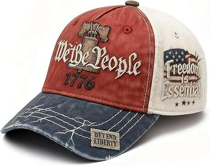 Limited Edition 250th Anniversary USA Eagle & Statue of Liberty Embroidered Baseball Cap, Unisex Adjustable