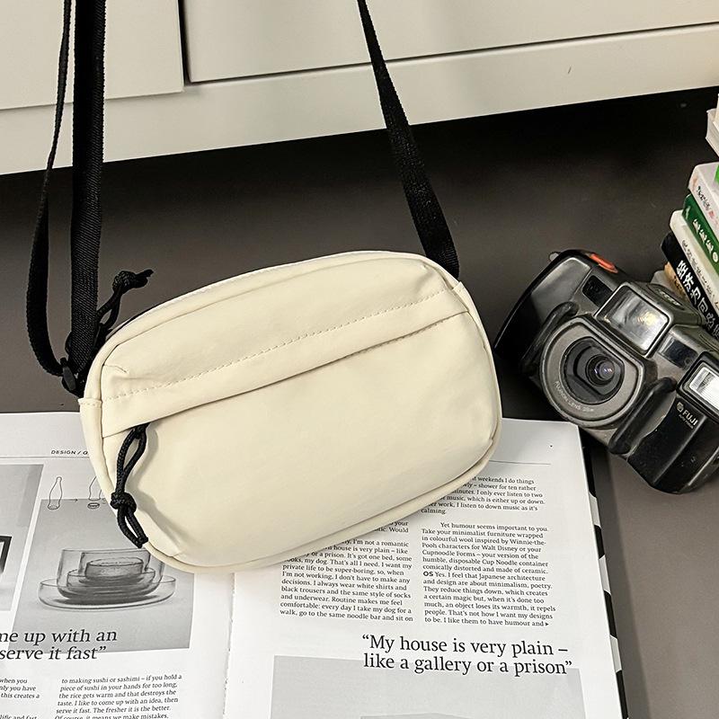 Commuter Mobile Phone Messenger Small Bag Women's 2025 Summer New Lightweight Simple Solid Color Couple Canvas Shoulder Bag