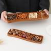 Multiple Compartment Storage Tray Made of Bamboos for Snacks Organization Prevents Flavor Mixing Stylish Irregular Color Pattern