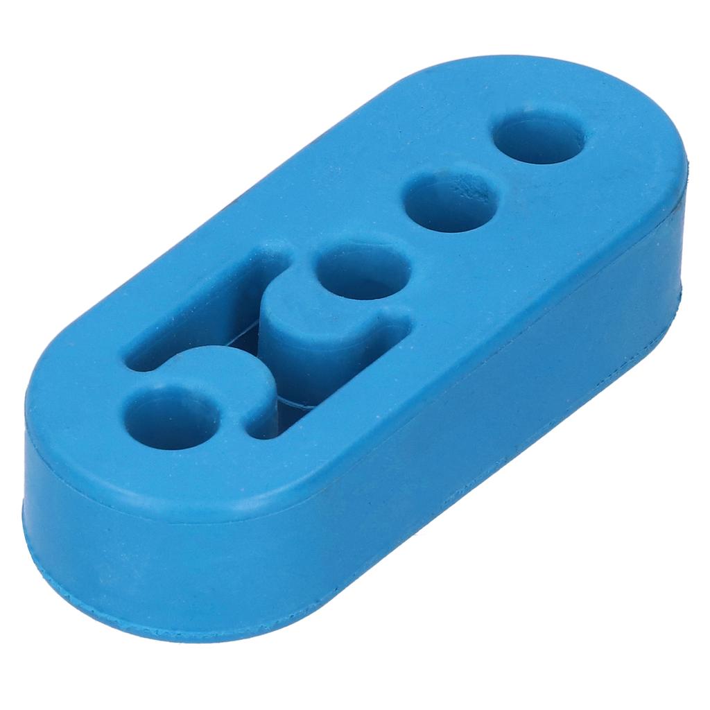 12mm Muffler Hanger Exhaust Pipe 4 Holes Adjustable Polyurethane Buffer Shockproof UniversalBlue
