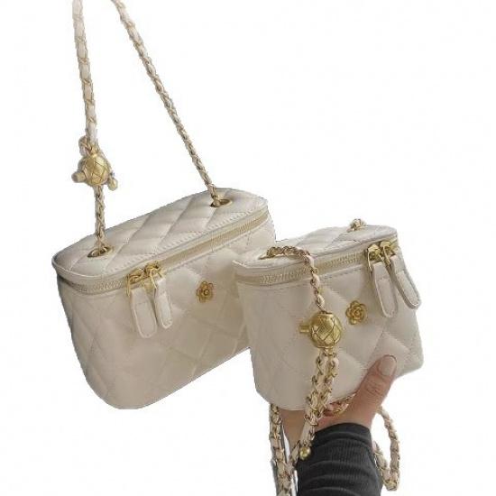 Xiaoxiangfeng New Fashion Versatile Mini Square Bag Crossbody Shoulder Bag Quilted Chain High-end Women's Bag