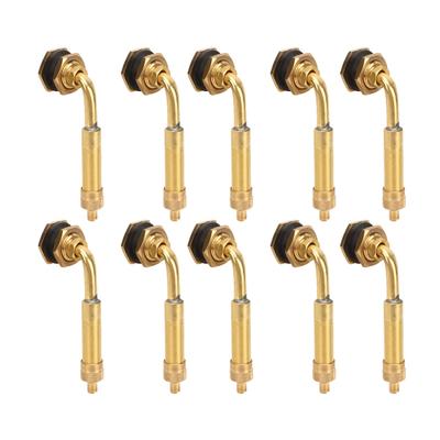 10Pcs Earthmover Tyre Valve Stem Copper Large Bore 60mm To 80mm 45o for Large Loaders Bulldozers