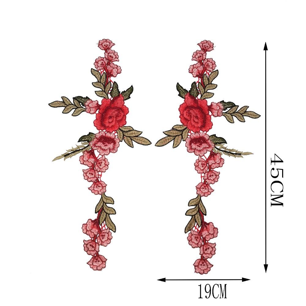 Floral Embroidery Flower Patch Multicolor Sew on Patch Fashion Elegant Sewing Accessories