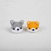 Handmade Knitted Dog Pendant Bag Decor Woven Key Ring Jewelry Gift Crochet Corgi Keychain  Backpack