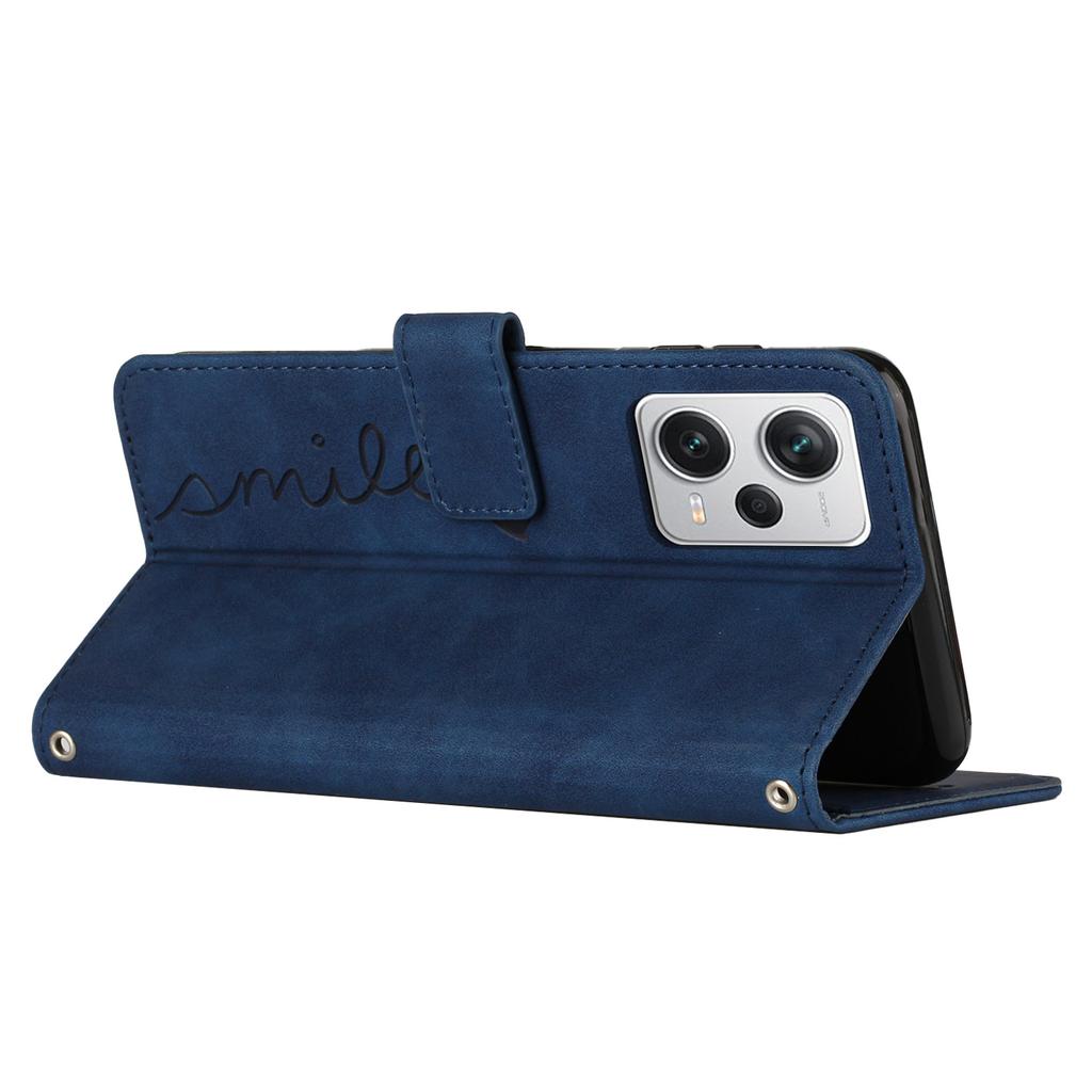 For Xiaomi Redmi Note 12 Pro 5G/Note 12 Pro Speed 5G/Poco X5 Pro 5G Phone Cover Imprinted Heart Shape Stand Wallet Phone Leather Case with Strap