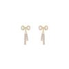 Special Offer: Fashionable Korean Zircon Crystal Bow Earrings - New and Stylish Design