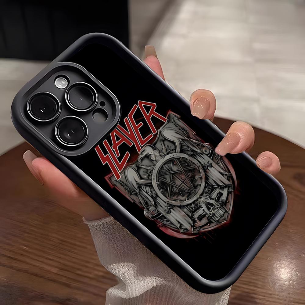 Funda para Teléfono de Banda de Rock Metal S-Slayer Para IPhone 17 Pro Max 15 Pro 16 14 Plus 12 13 Mini 11 Pro Cubierta Suave a Prueba de Golpes